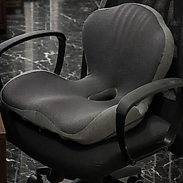 Viviendo Comfort Plus Araç Ofis Oturma ve Sırt Dayama Yastığı Visko Ortopedik Minder